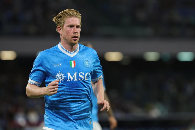 De Bruyne in azione con il Napoli
