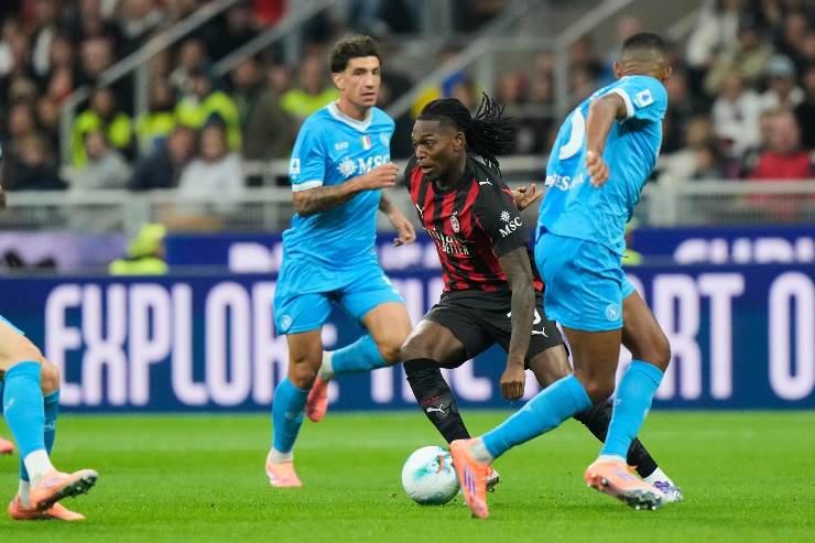 Fase di gioco tra Milan e Napoli