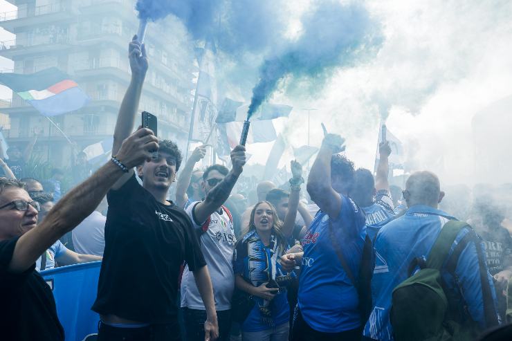 I tifosi del Napoli festeggiano
