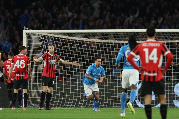 Politano esulta contro il Milan