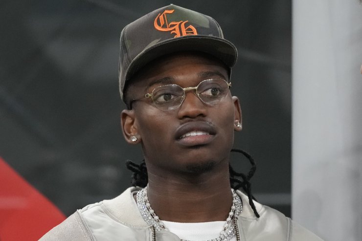 Rafael Leao in tribuna 