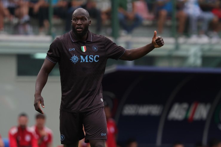 Lukaku in azione con la maglia del Napoli