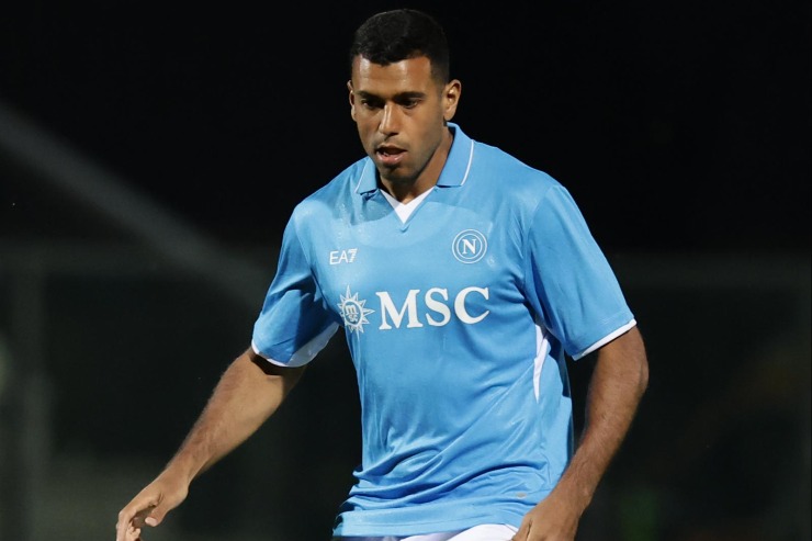 Cheddira in azione con il Napoli