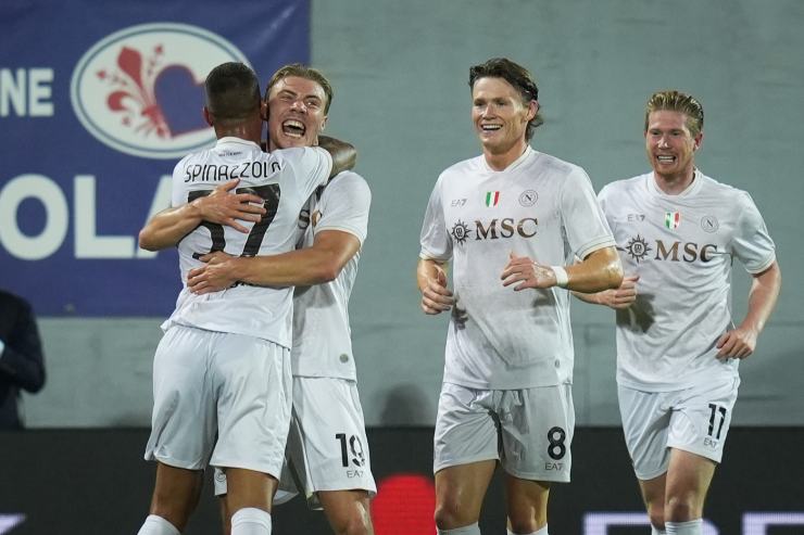 Gli azzurri festeggiano