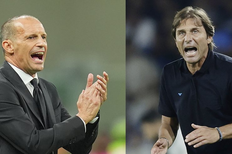 Allegri e Conte che danno indicazioni