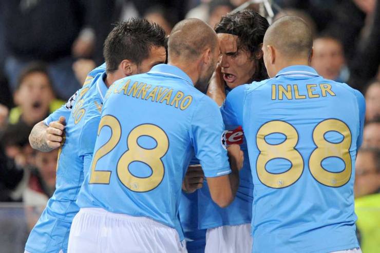 Esultanza Napoli Champions 2011