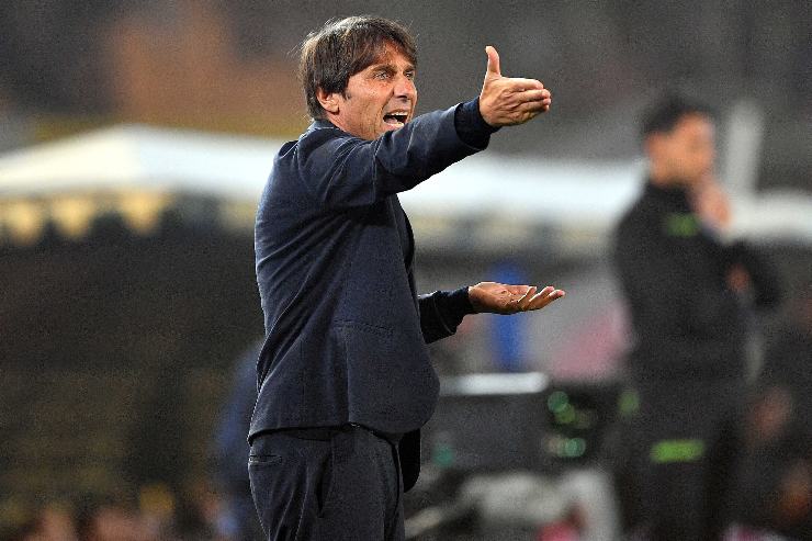 Conte si lamenta per un'azione in Lecce-Napoli