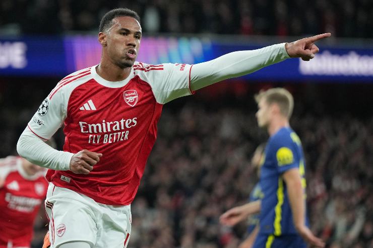 Gabriel segna contro l'Atletico Madrid in Champions League 2025/2026