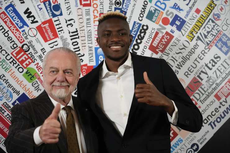Victor Osimhen e Aurelio De Laurentiis