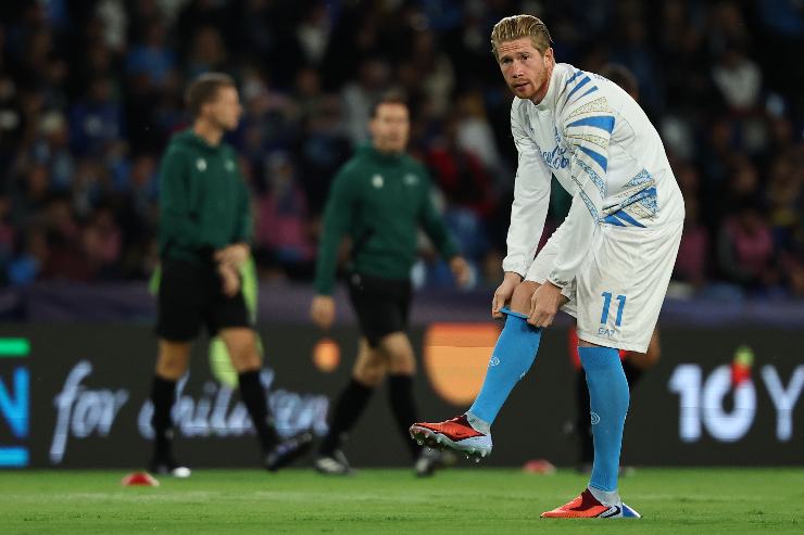 De Bruyne in panchina