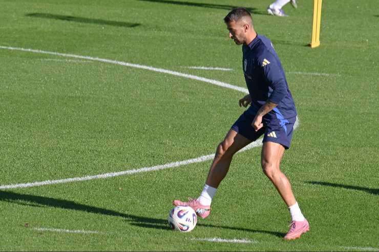 Spinazzola in allenamento