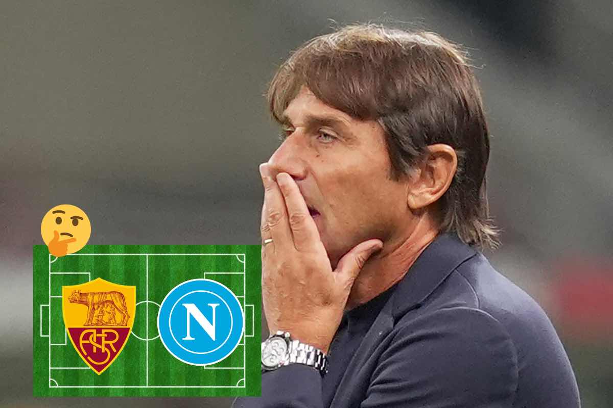 Roma Napoli, mossa a sorpresa di Conte? La nuova idea di formazione spiazza