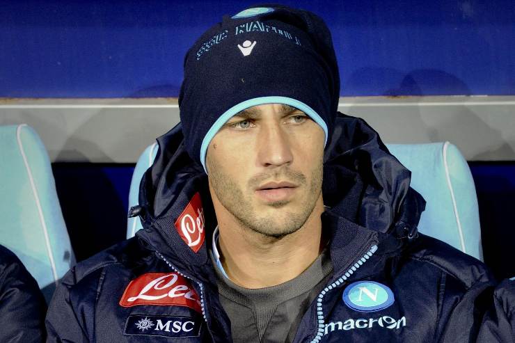 Paolo Cannavaro in panchina per la gara di coppa Italia con la Lazio