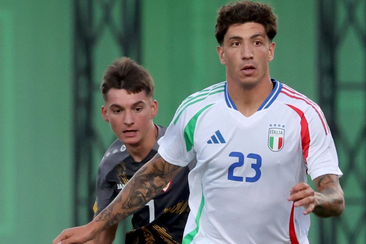 Marianucci in nazionale, nel match valido per le qualificazioni ad EURO 2021 contro la Macedonia