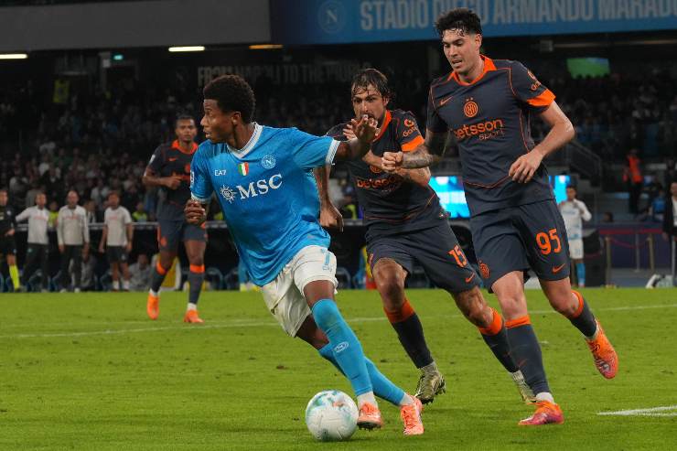 Neres contro la difesa dell'Inter