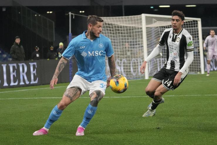 Pasquale Mazzocchi in campo contro l'Udinese