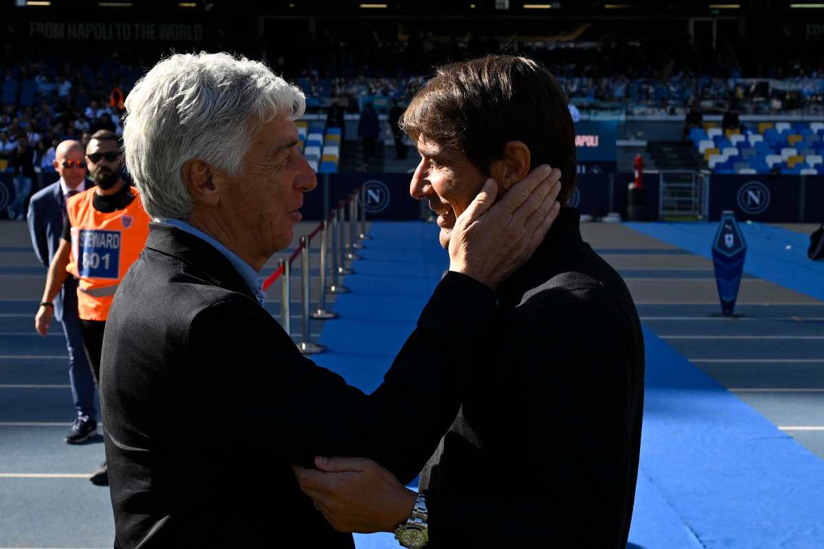 Gasperini e Conte si incontrano prima della partita del Napoli