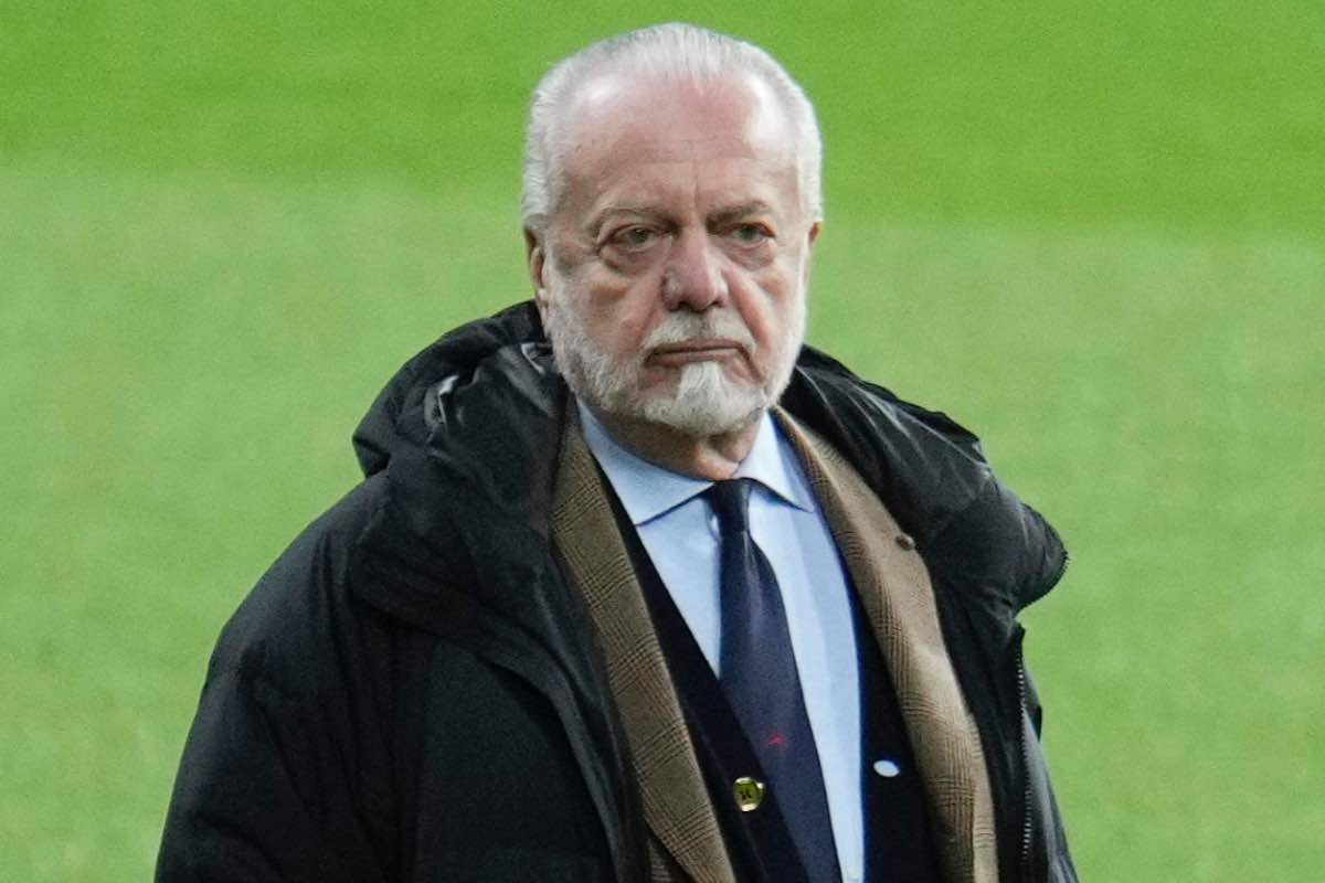 Aurelio De Laurentiis in campo per la Champions League