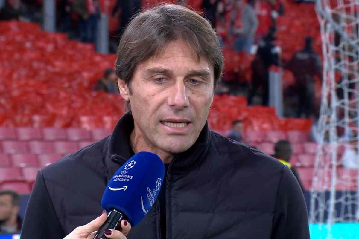 Conte nel pre-partita di Benfica-Napoli