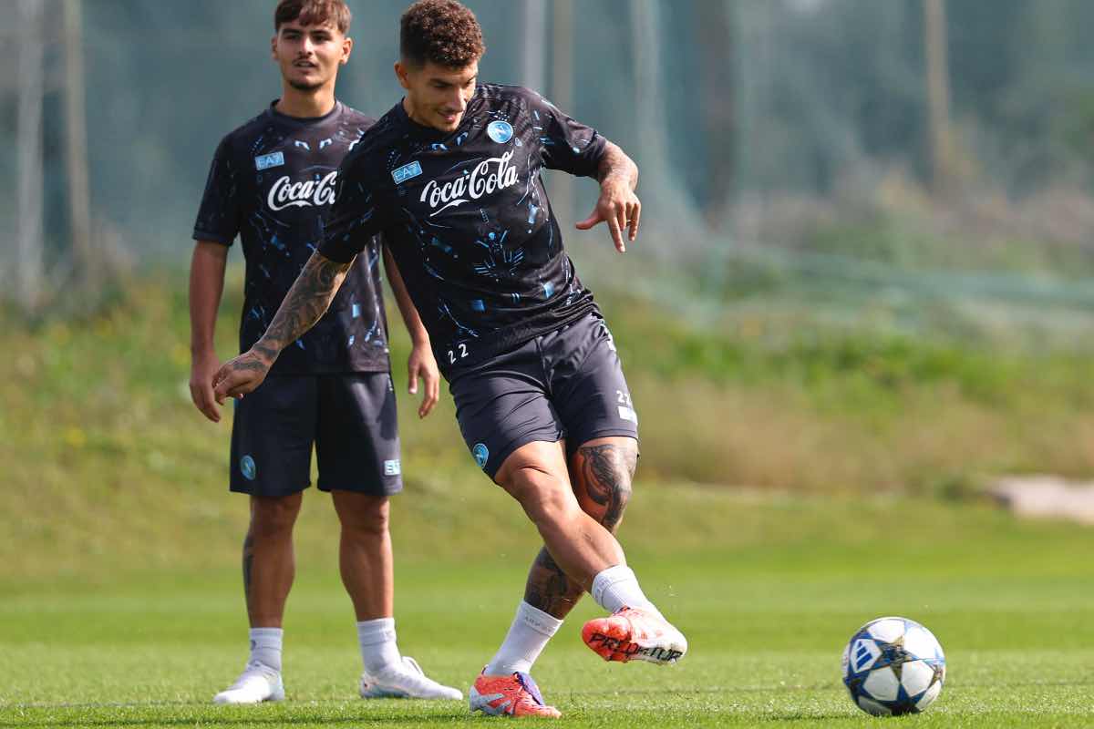 Giovanni Di Lorenzo in seduta d'allenamento nel 2025