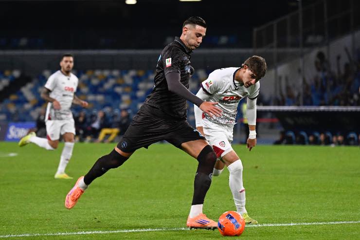 Lorenzo Lucca nella gara di Coppa Italia 2025