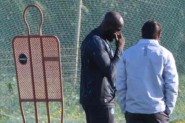 Napoli, Lukaku in allenamento
