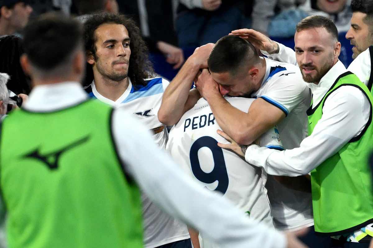 Napoli, la Lazio esulta dopo il gol