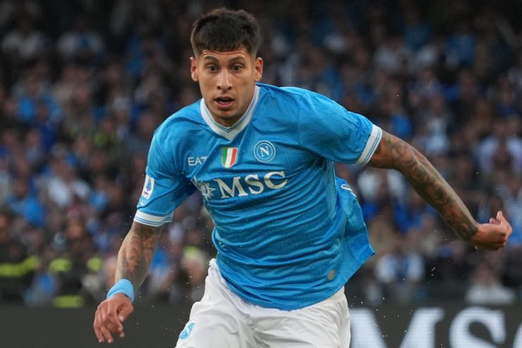 Mathias Olivera nella gara contro il Genoa