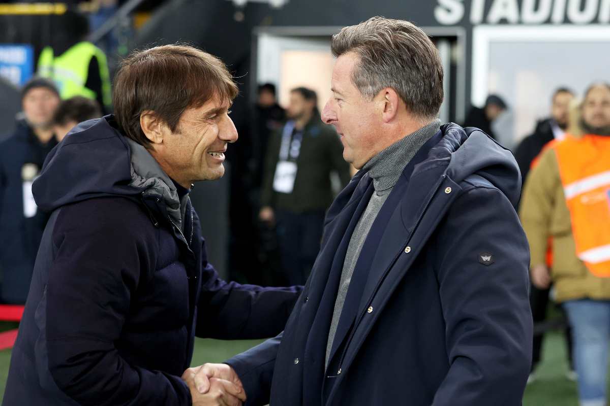 Conte stringe la mano a Runjaic prima di un incrocio fra Napoli e Udinese