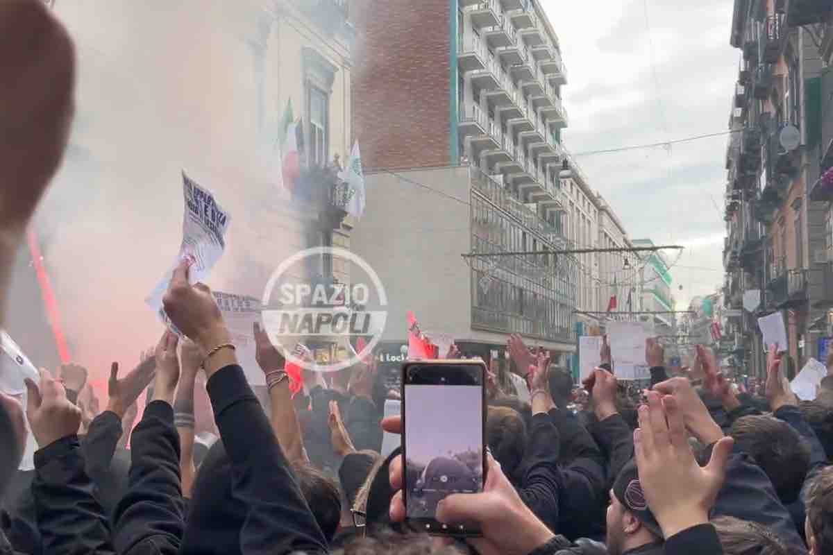 Tifosi del Napoli in strada