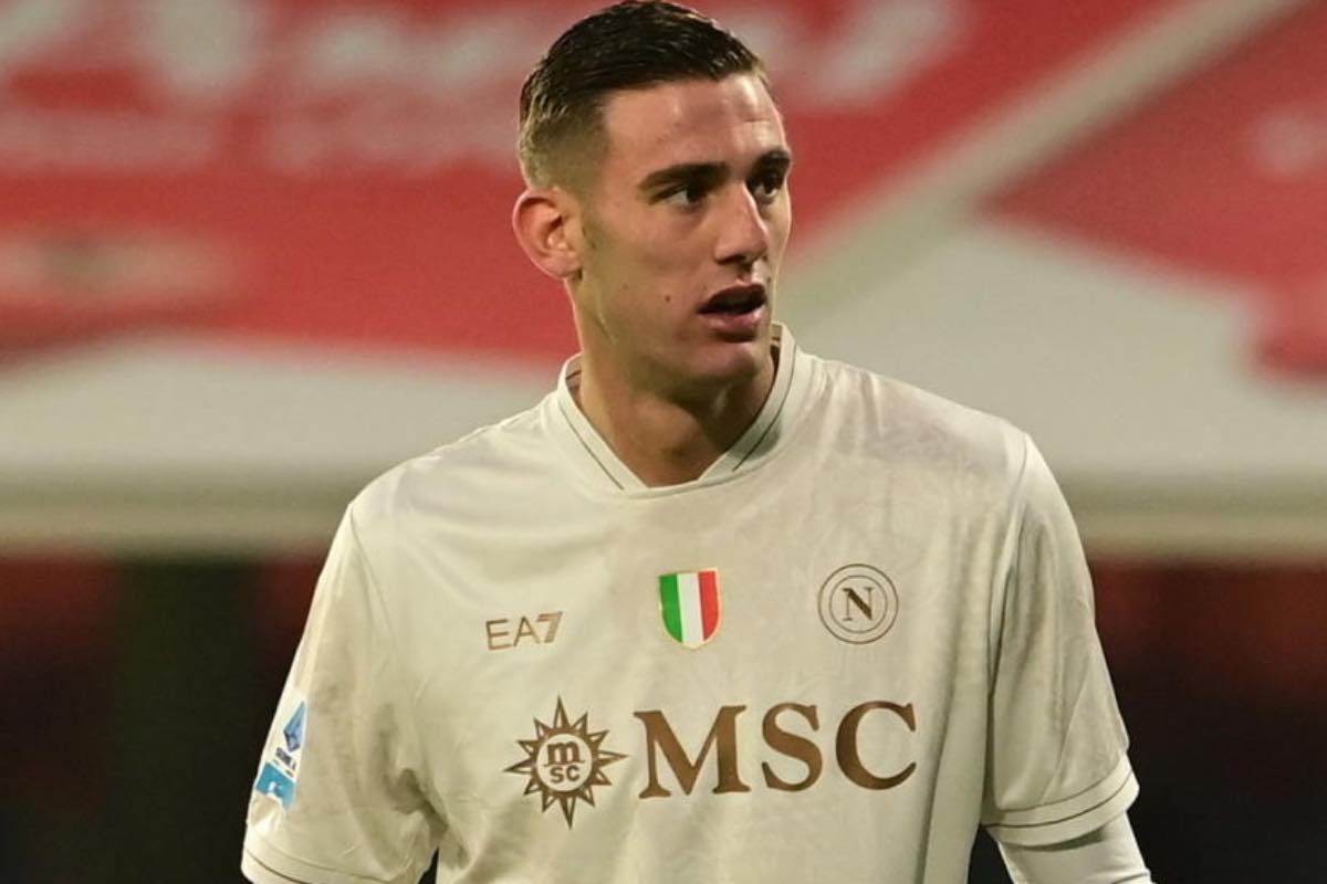 Lorenzo Lucca nella gara del Napoli contro la Cremonese