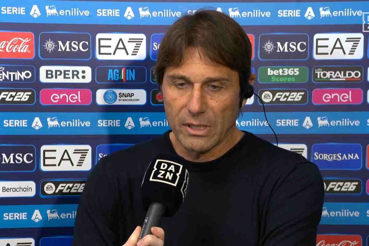 Conte nel post-partita di Napoli-Verona