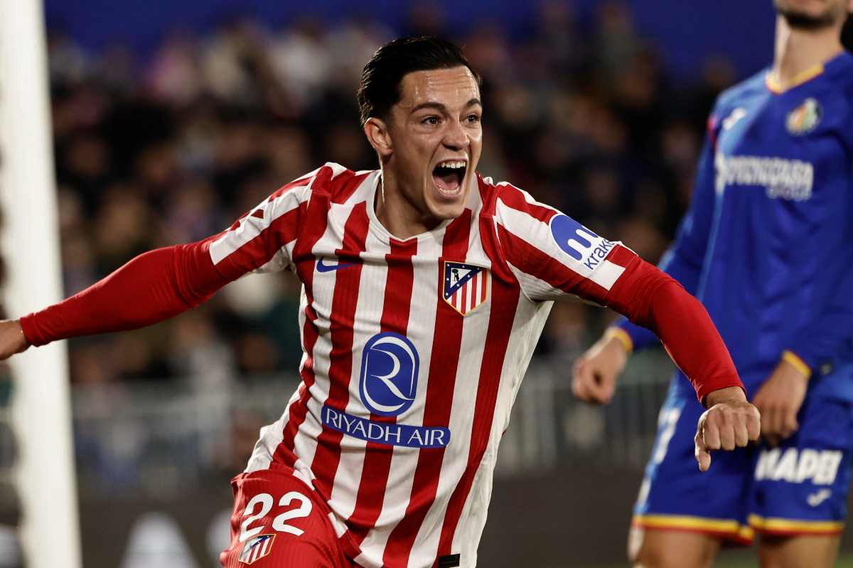 Raspadori in gol con la maglia dell'Atletico