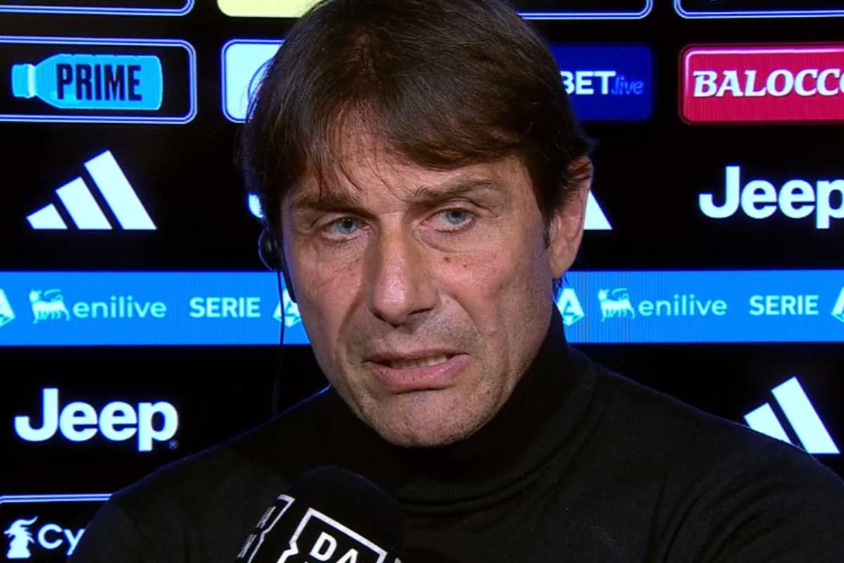 Antonio Conte parla a Dazn dopo la gara fra Napoli e Juventus