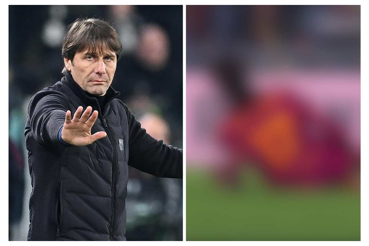 Antonio Conte predica calma accanto all'immagine oscurata di Manu Koné infortunato