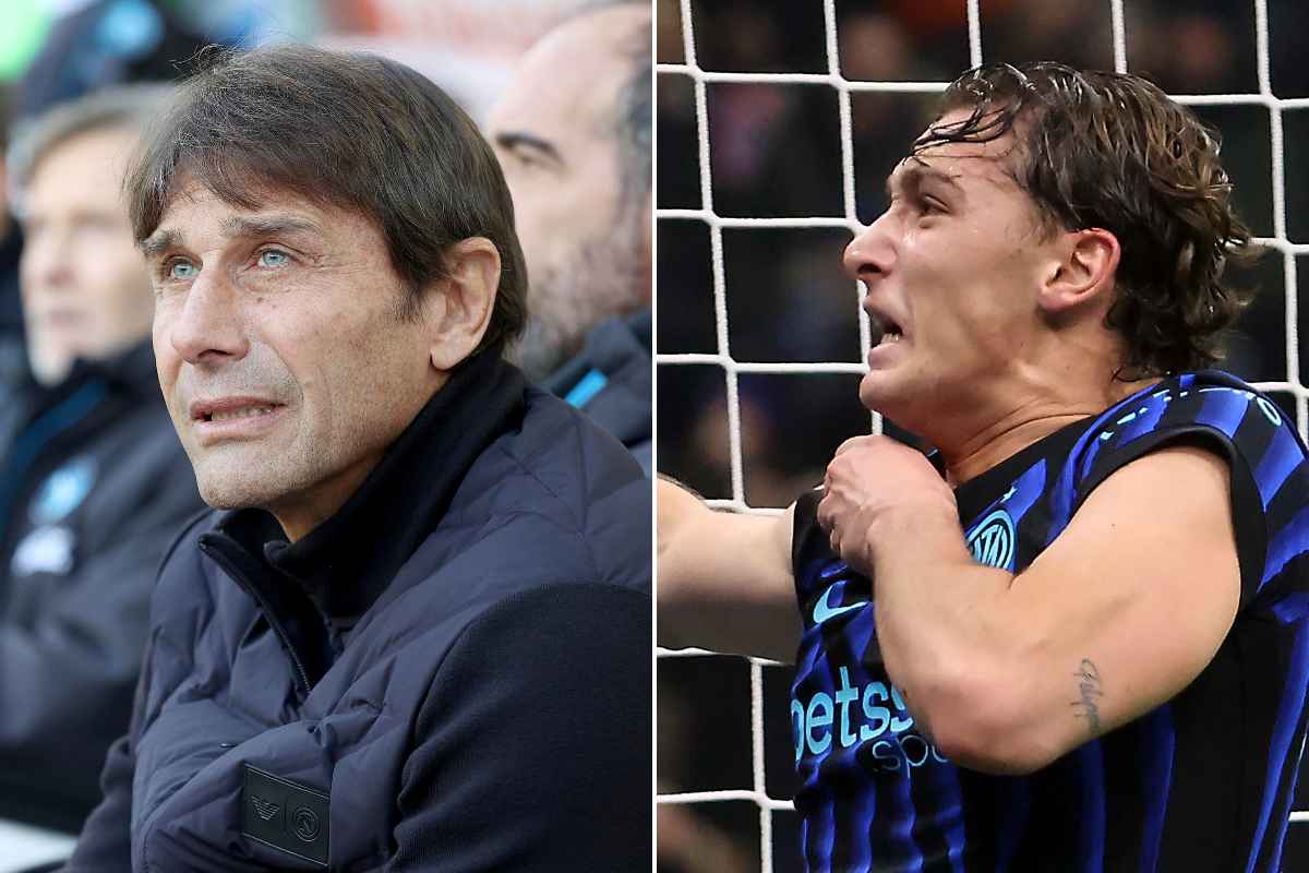 Collage con Antono Conte del Napoli e Pio Esposito dell'Inter