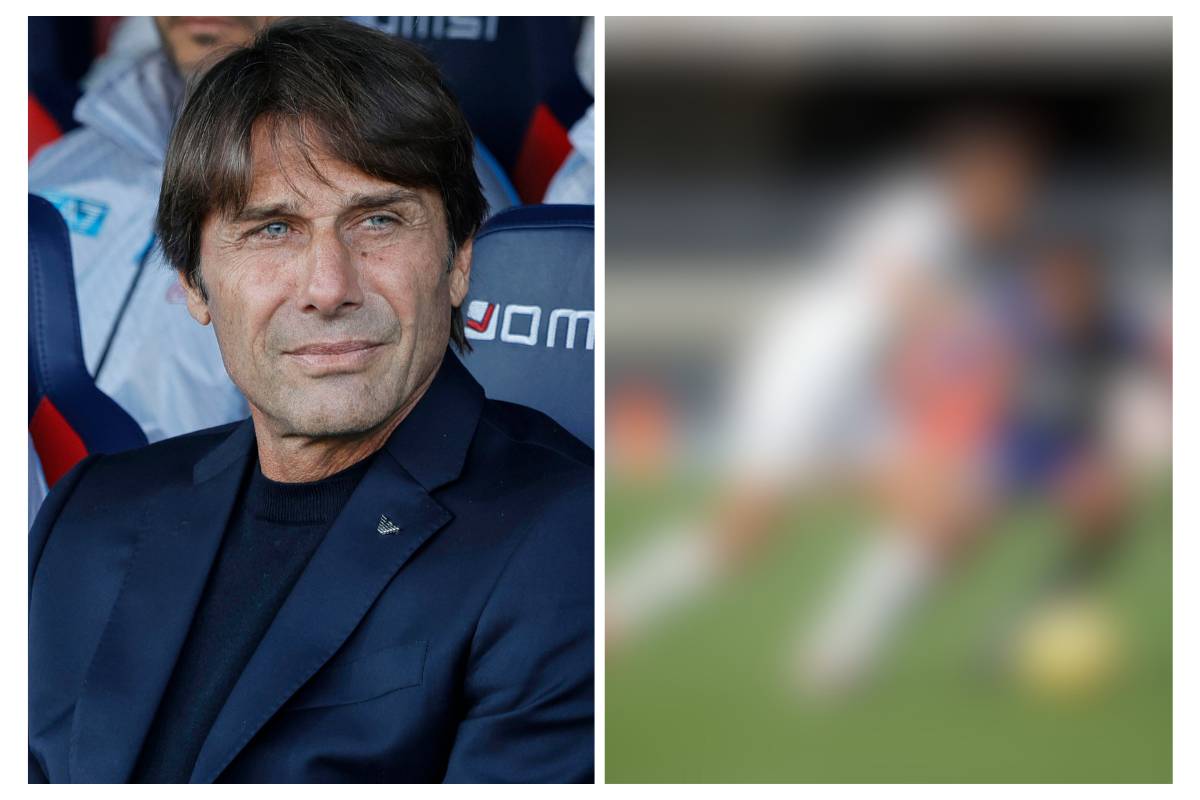 Conte e calciatore nascosto, collage