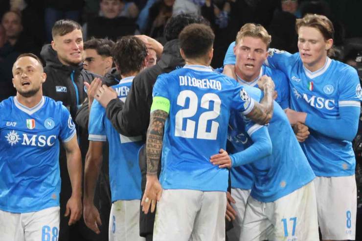 Napoli esulta al gol