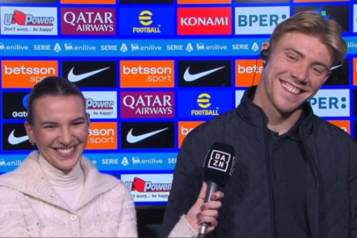 Hojlund ai microfoni di DAZN