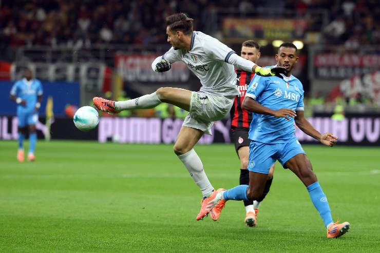 Meret in partita con il Napoli