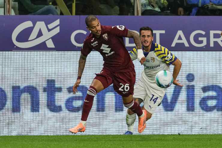 Ngonge in partita in maglia Torino