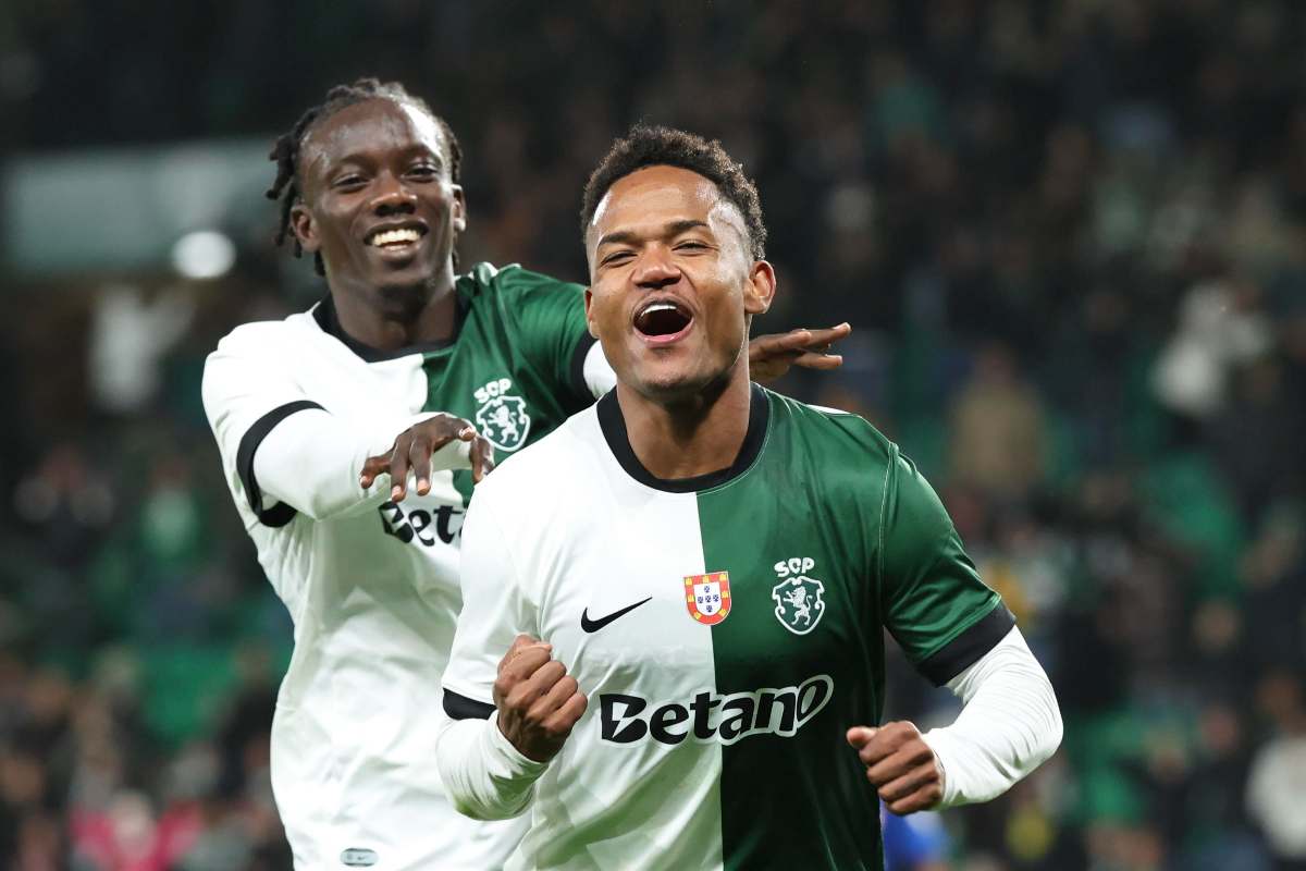 Catamo esulta dopo aver segnato in Sporting-AVS: