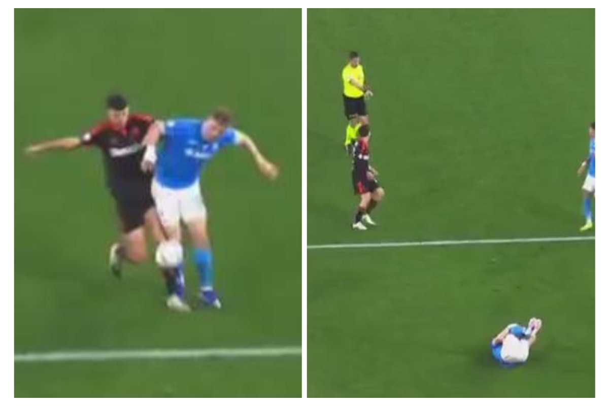 Il fallo di Ramon su Hojlund