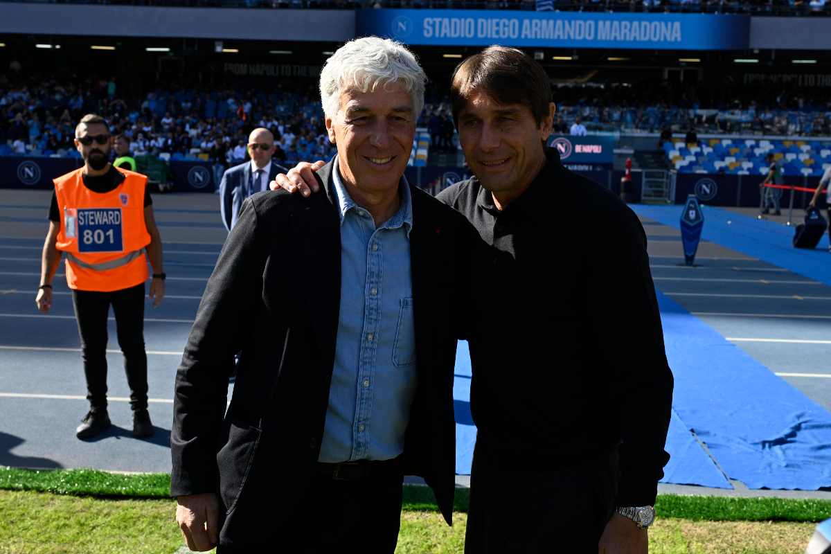 Gasperini e Conte si salutano