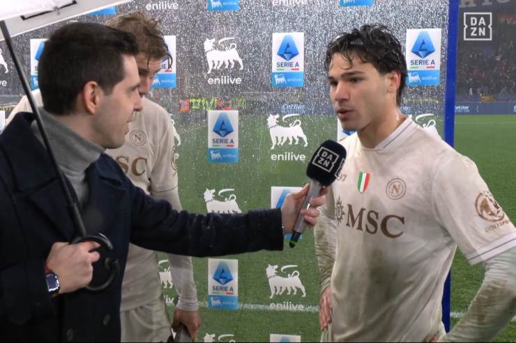 Hojlund e Vergara nel post-gara