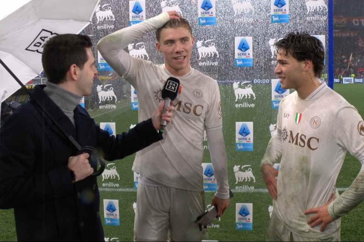 Hojlund e Vergara nel post-gara