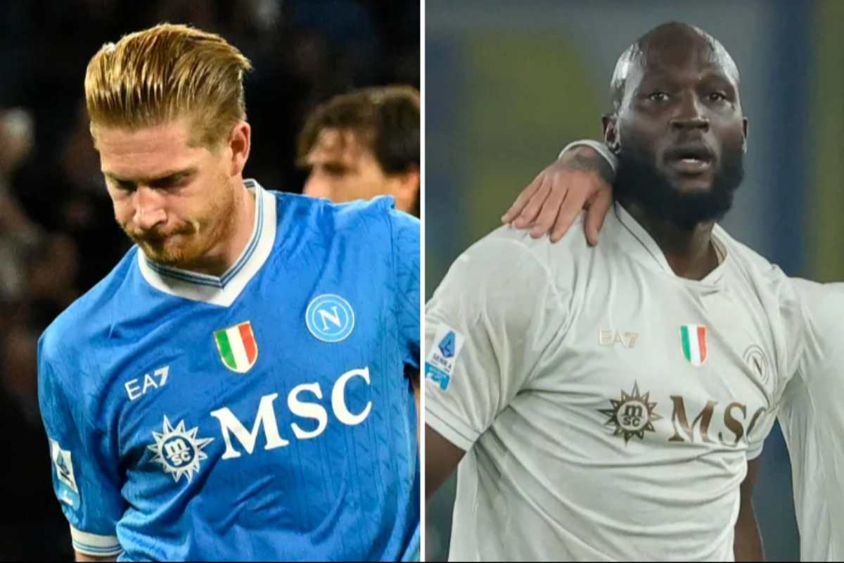 De Bruyne e Lukaku in campo con la maglia del Napoli