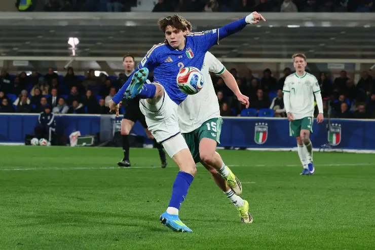Marco Palestra con la Nazionale durante la sfida tra Italia ed Irlanda del Nord