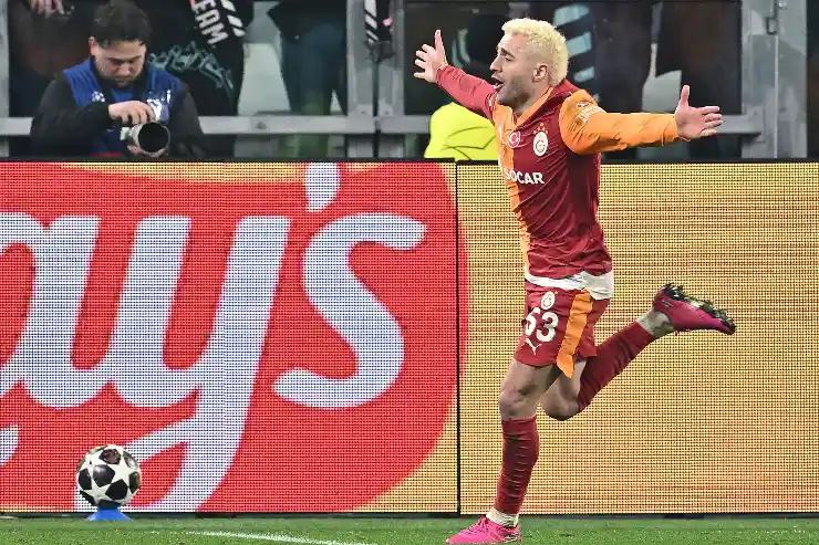 Yilmaz esulta contro la Juventus