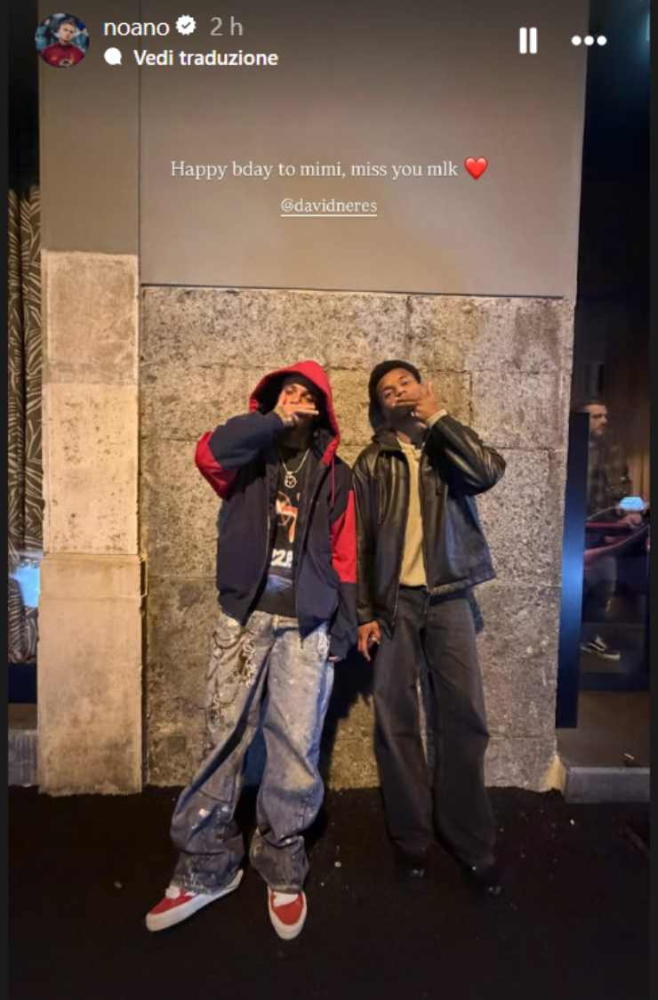 Screenshot storia Noa Lang, ex Napoli, su Instagram.